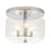 Lucas McKearn Rampart 3 Light Flush Mount, Polished Chrome