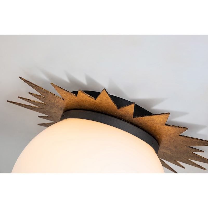 Lucas McKearn Soleil 3 Light LED Flush Mount, Wzc/Gold
