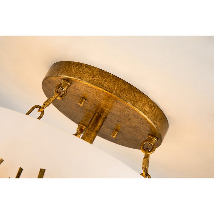 Lucas McKearn Sawgrass 3 Light Semi Flush Mount, Gold