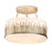 Lucas McKearn Sawgrass 3 Light Semi Flush Mount, Silver - FM90610S-15