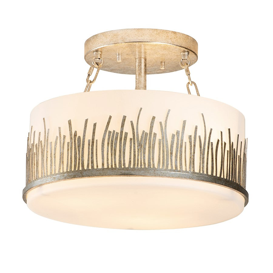 Lucas McKearn Sawgrass 3 Light Semi Flush Mount, Silver - FM90610S-15