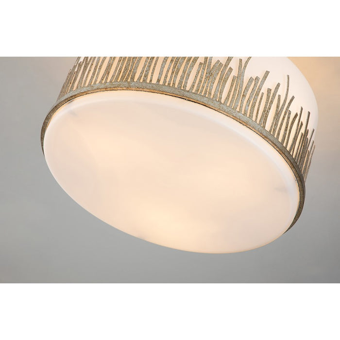 Lucas McKearn Sawgrass 3 Light Semi Flush Mount, Silver