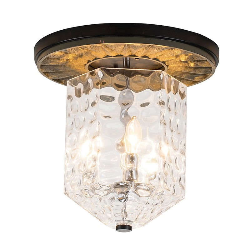 Lucas McKearn Navarre 3 Light Flush Mount, Black/Grey - FM91595MB-14