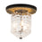 Lucas McKearn Navarre 3 Light Flush Mount, Black/Grey - FM91595MB-14