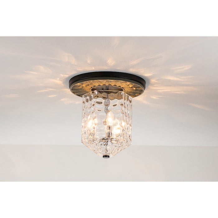 Lucas McKearn Navarre 3 Light Flush Mount, Black/Grey