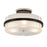 Lucas McKearn Mazant 3Lt Semi Flush Mount, Matte Black/Chrome - FM91598PC-16