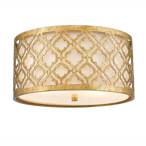 Lucas McKearn Arabella 2 Light Flush Mount, Distressed Gold - GN-ARABELLA-F
