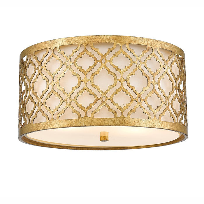 Lucas McKearn Arabella 2 Light Flush Mount, Distressed Gold - GN-ARABELLA-F