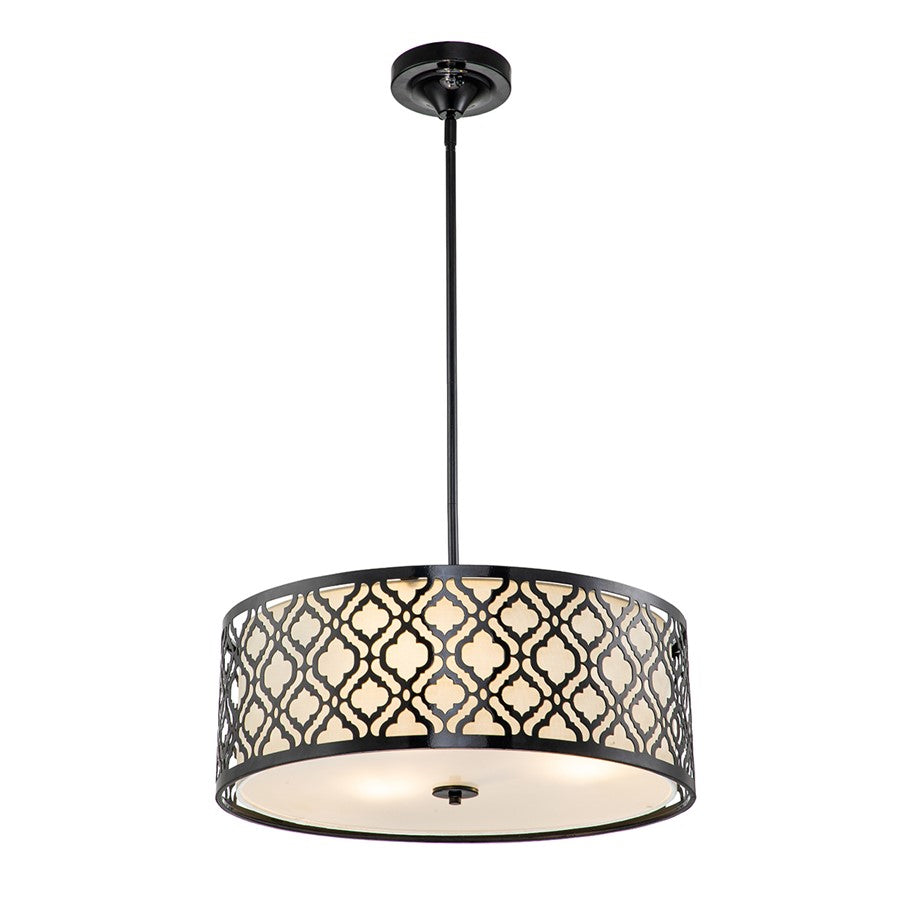 Lucas McKearn Arabella 3 Light Pendant, Black - GN-ARABELLA-P-L-BLK