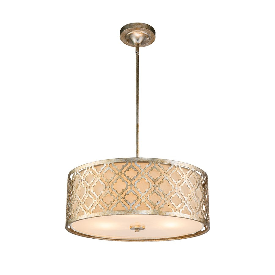 Lucas McKearn Arabella 3 Light Pendant, Antique Silver - GN-ARABELLA-P-L-S