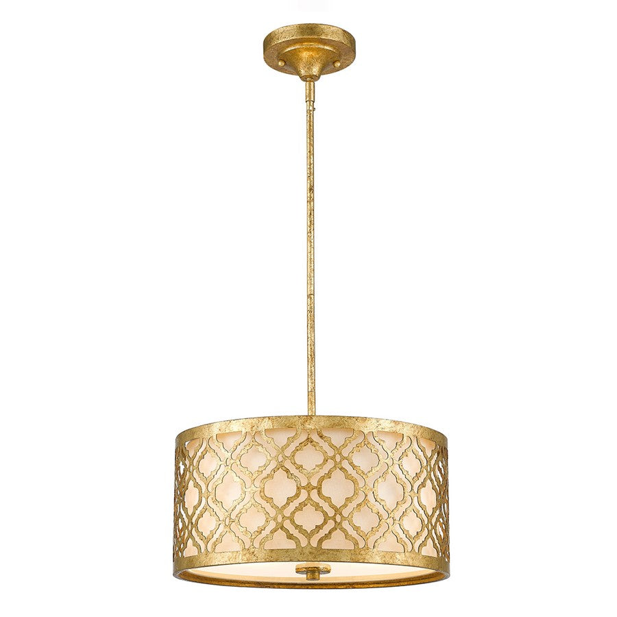 Lucas McKearn Arabella 2 Light Pendant, Distressed Gold - GN-ARABELLA-P-M