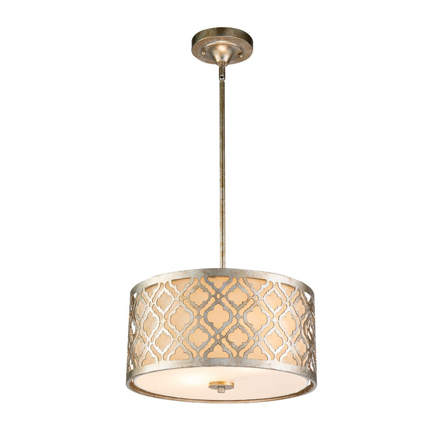 Lucas McKearn Arabella 2 Light Pendant, Antique Silver - GN-ARABELLA-P-M-S