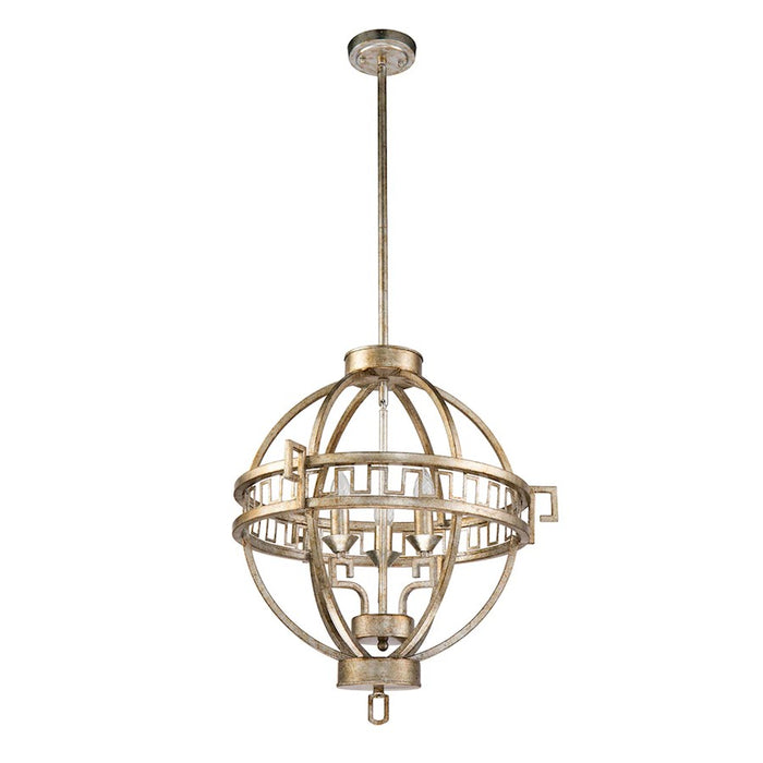 Lucas McKearn Lemuria 3 Light Foyer Fixture, Antique Gold
