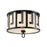 Lucas McKearn Lemuria 2 Light Flush Mount, Black/White - GN-LEMURIA-F-BLK