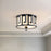 Lucas McKearn Lemuria 2 Light Flush Mount, Black/White