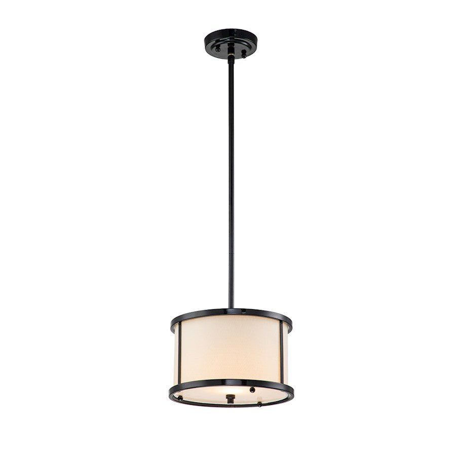 Lucas McKearn Lemuria 1 Light Mini Pendant, Black/White - GN-LEMURIA-MP-BLK