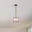 Lucas McKearn Lemuria 1 Light Mini Pendant, Black/White