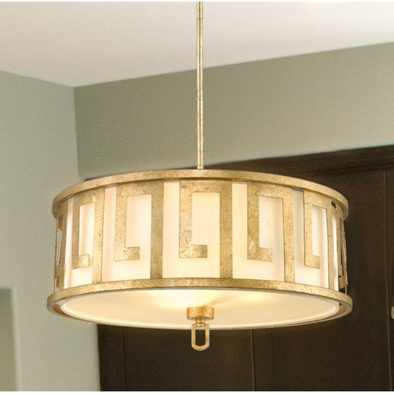 Lucas McKearn Lemuria 3 Light Pendant, Antique Gold