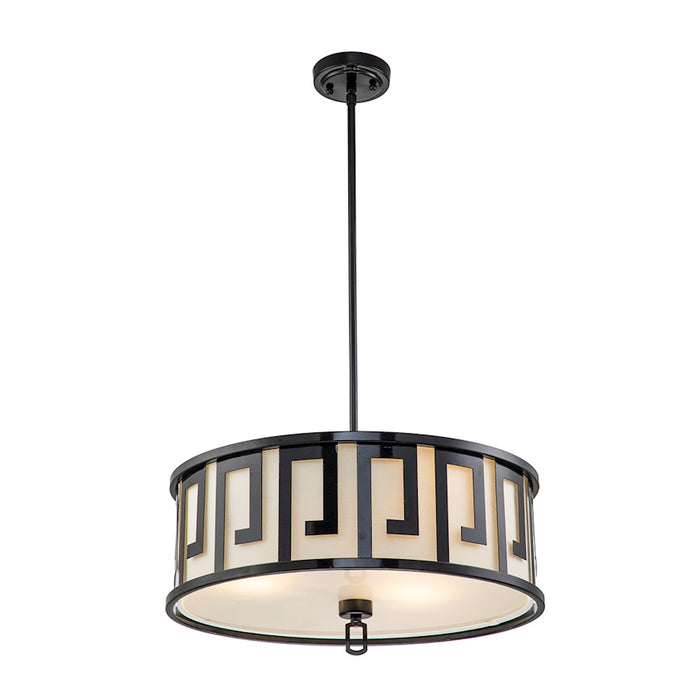 Lucas McKearn Lemuria 3 Light Pendant, Black/White - GN-LEMURIA-P-L-BLK