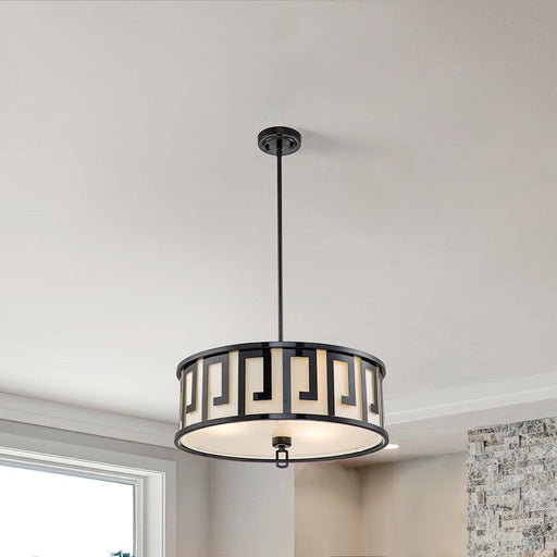 Lucas McKearn Lemuria 3 Light Pendant, Black/White