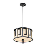 Lucas McKearn Lemuria 2 Light Pendant, Black/White - GN-LEMURIA-P-M-BLK
