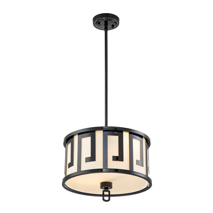 Lucas McKearn Lemuria 2 Light Pendant, Black/White - GN-LEMURIA-P-M-BLK