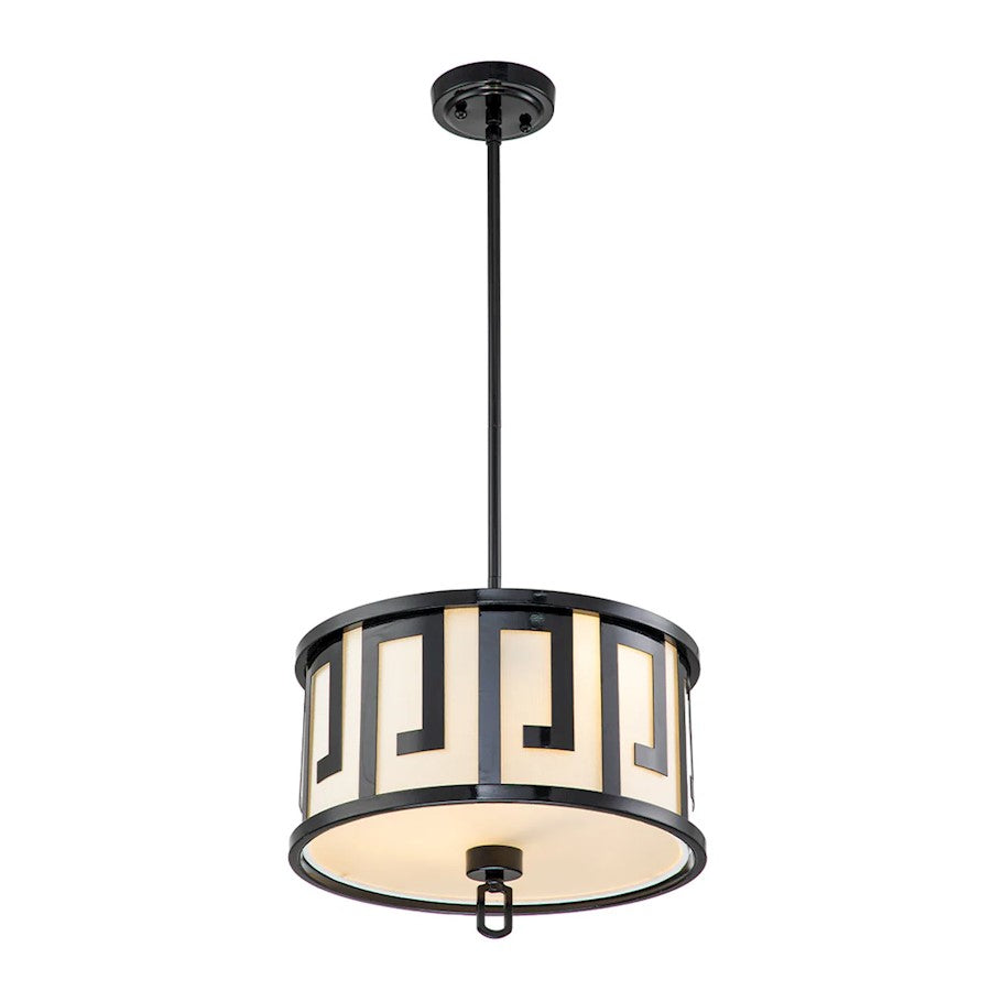 Lucas McKearn Lemuria 2 Light Pendant, Black/White - GN-LEMURIA-P-M-BLK