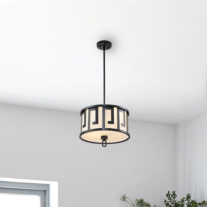 Lucas McKearn Lemuria 2 Light Pendant, Black/White