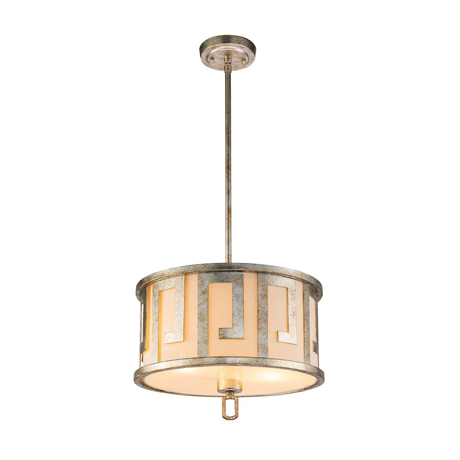 Lucas McKearn Lemuria 2 Light Pendant, Antique Silver - GN-LEMURIA-P-M-S