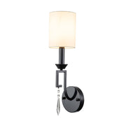 Lucas McKearn Lemuria 1 Light Sconce, Black/White - GN-LEMURIA1-BLK