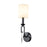Lucas McKearn Lemuria 1 Light Sconce, Black/White - GN-LEMURIA1-BLK