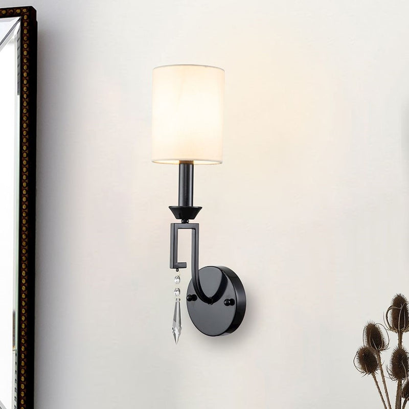 Lucas McKearn Lemuria 1 Light Sconce, Black/White