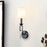 Lucas McKearn Lemuria 1 Light Sconce, Black/White
