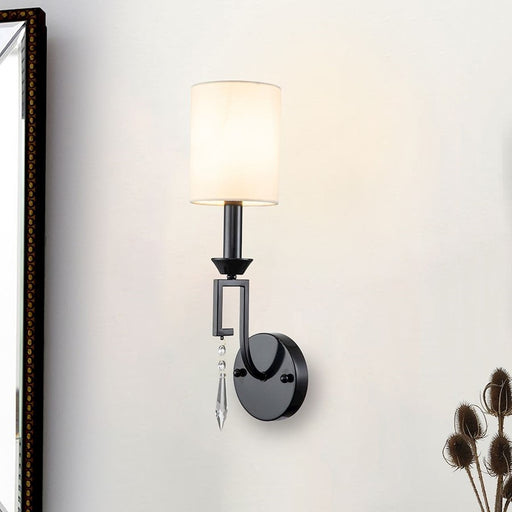 Lucas McKearn Lemuria 1 Light Sconce, Black/White