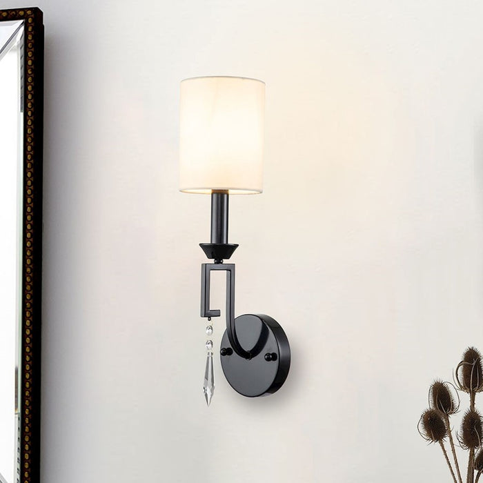Lucas McKearn Lemuria 1 Light Sconce, Black/White