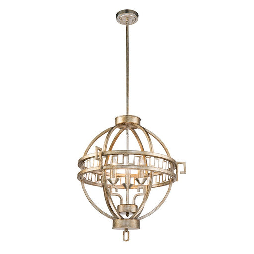 Lucas McKearn Lemuria 4 Light Foyer Fixture, Antique Silver - GN-Lemuria-3PA-S
