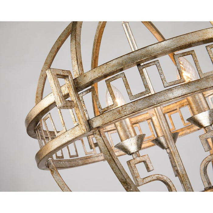 Lucas McKearn Lemuria 4 Light Foyer Fixture, Antique Silver