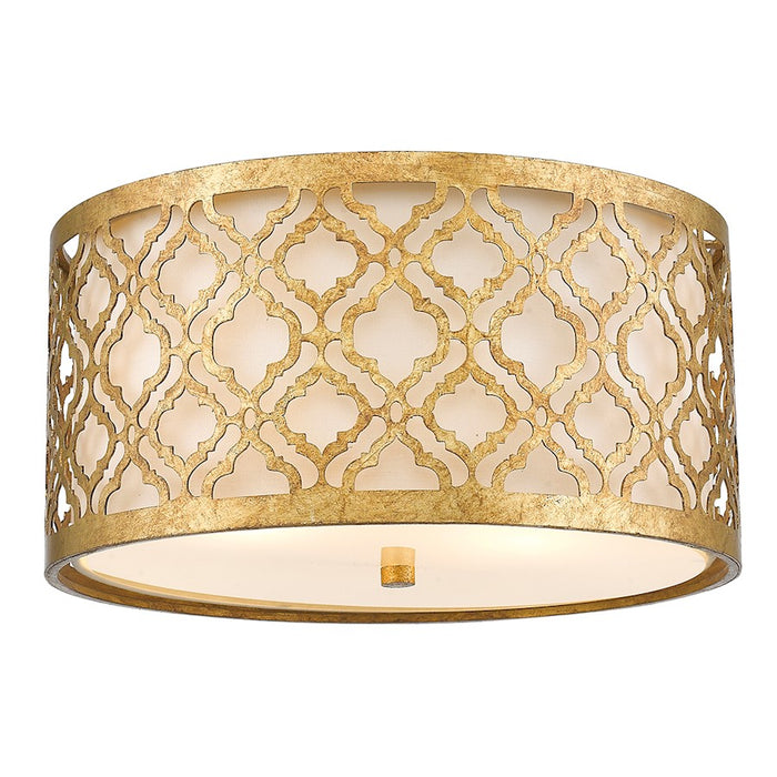Lucas McKearn Arabella 2 Light Flush Mount, Distressed Gold