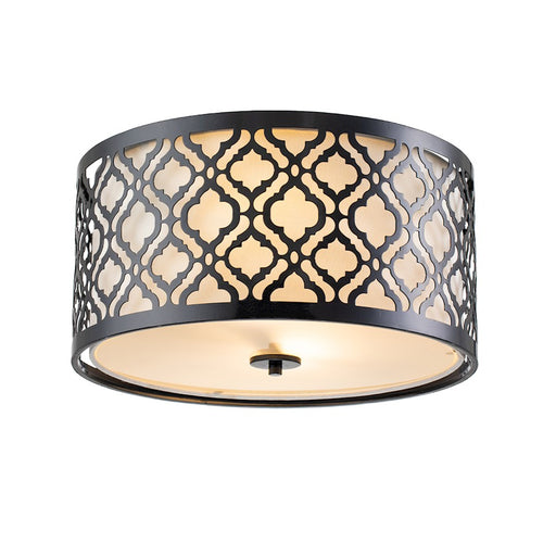 Lucas McKearn Arabella 2 Light Flush Mount, Black