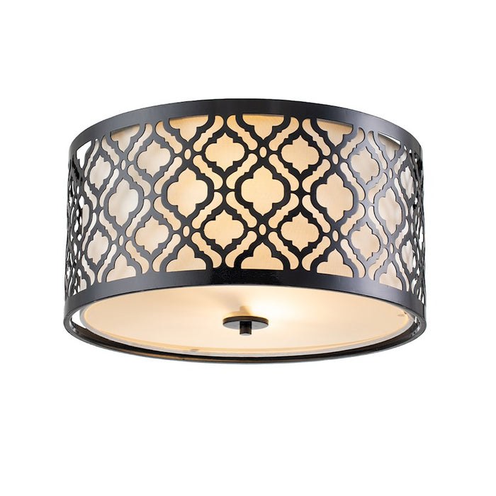 Lucas McKearn Arabella 2 Light Flush Mount, Black