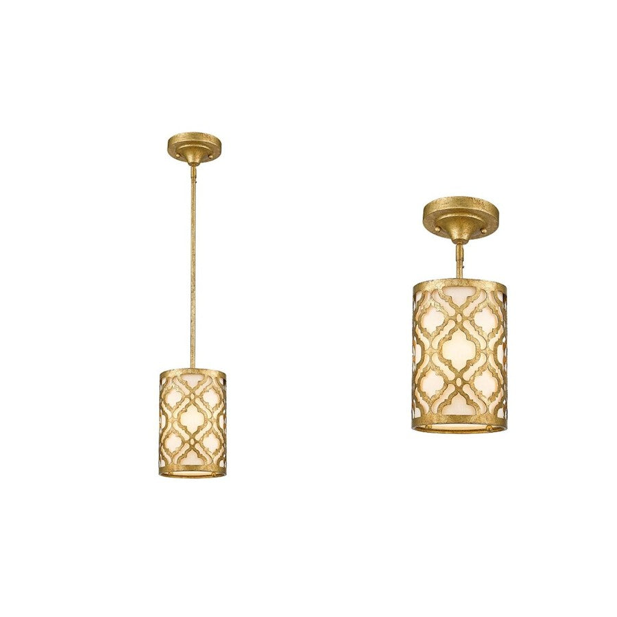 Lucas McKearn Arabella 1 Light Pendant, Distressed Gold - GRABELLA-MP