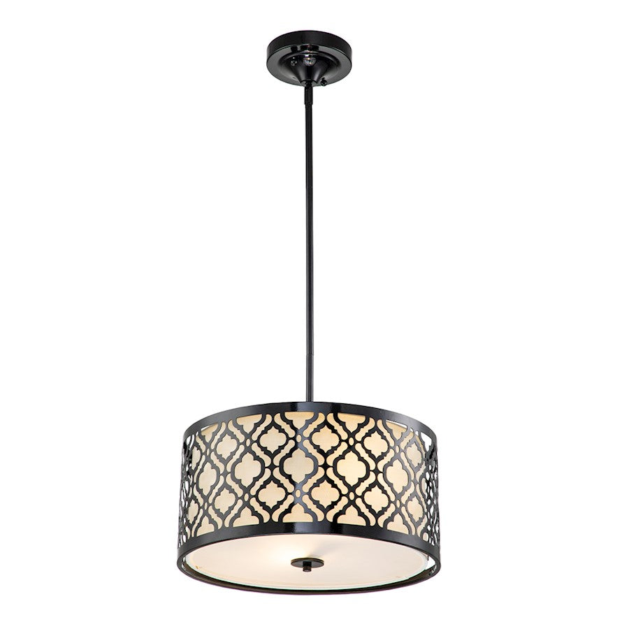 Lucas McKearn Arabella 2 Light Pendant, Black - GRABELLA-P-M-BLK