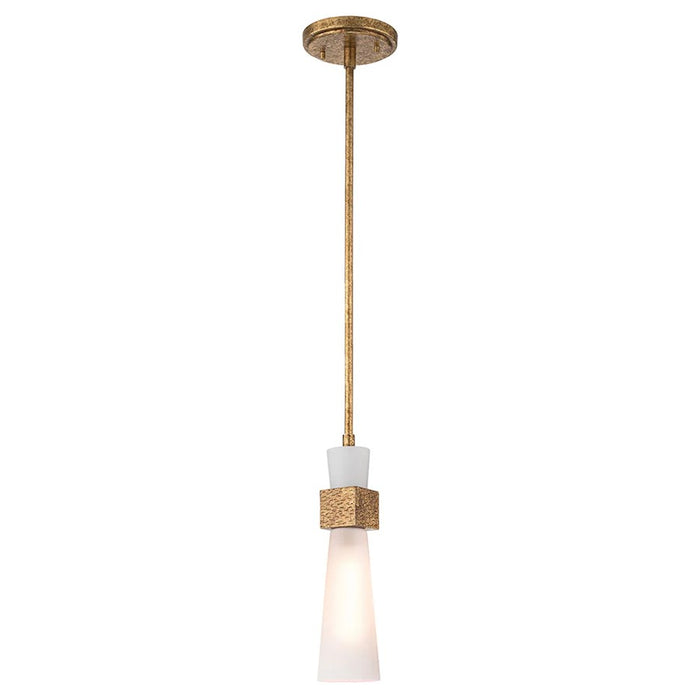 Lucas McKearn Kristy 1 Light Pendant, Distressed Gold/Opal - MP30208G-1