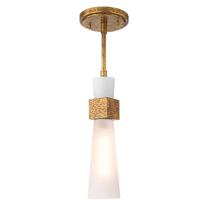 Lucas McKearn Kristy 1 Light Pendant, Distressed Gold/Opal