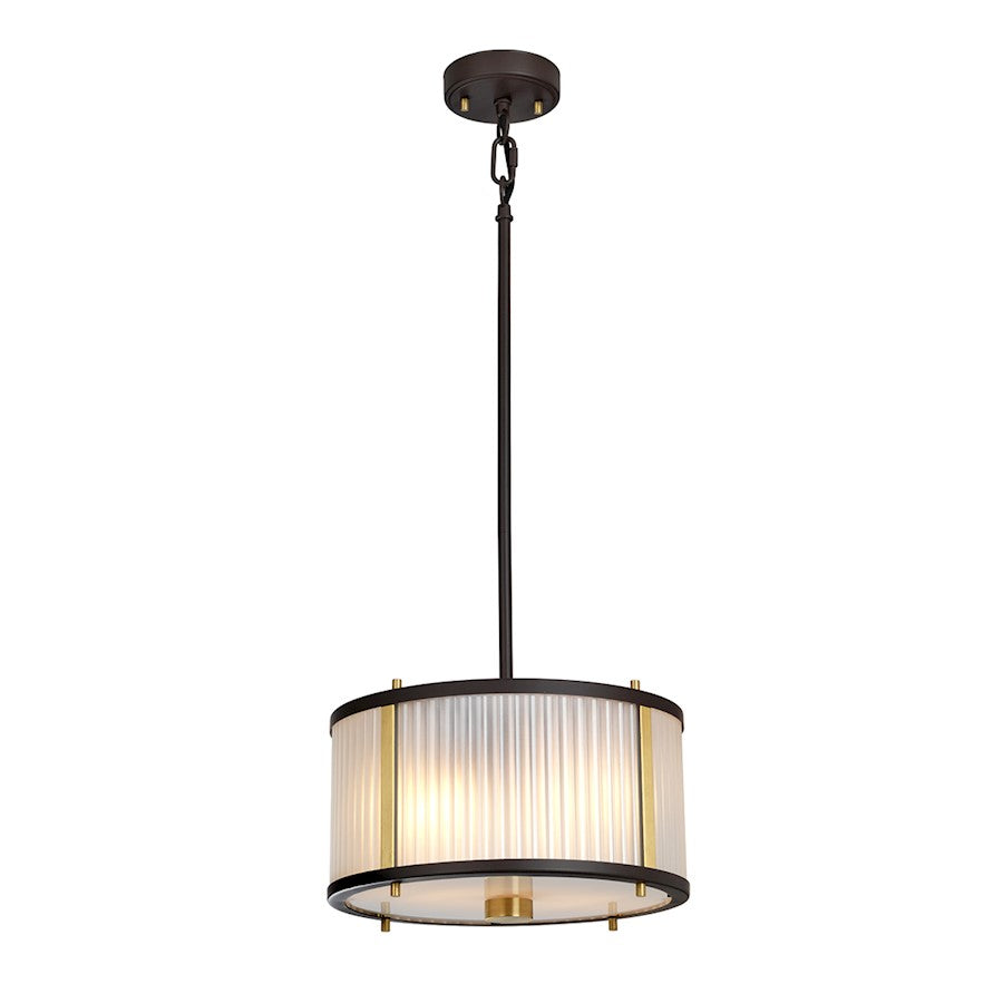 Lucas McKearn Corona 2 Light Flush Mount, Museum Bronze - PD-CORONA2P-BAB