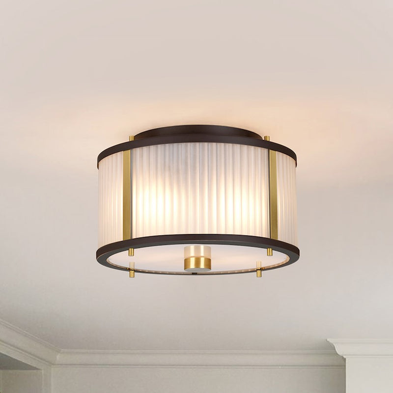 Lucas McKearn Corona 2 Light Flush Mount, Museum Bronze