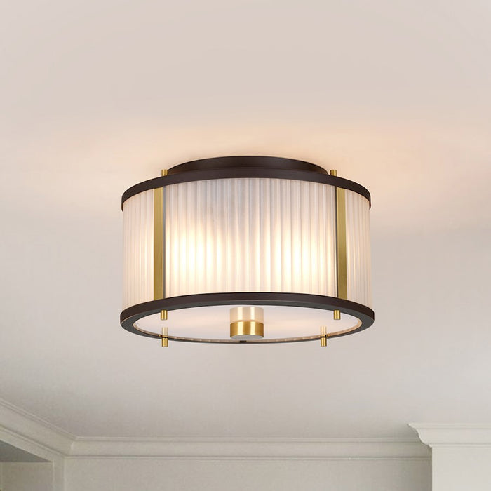 Lucas McKearn Corona 2 Light Flush Mount, Museum Bronze