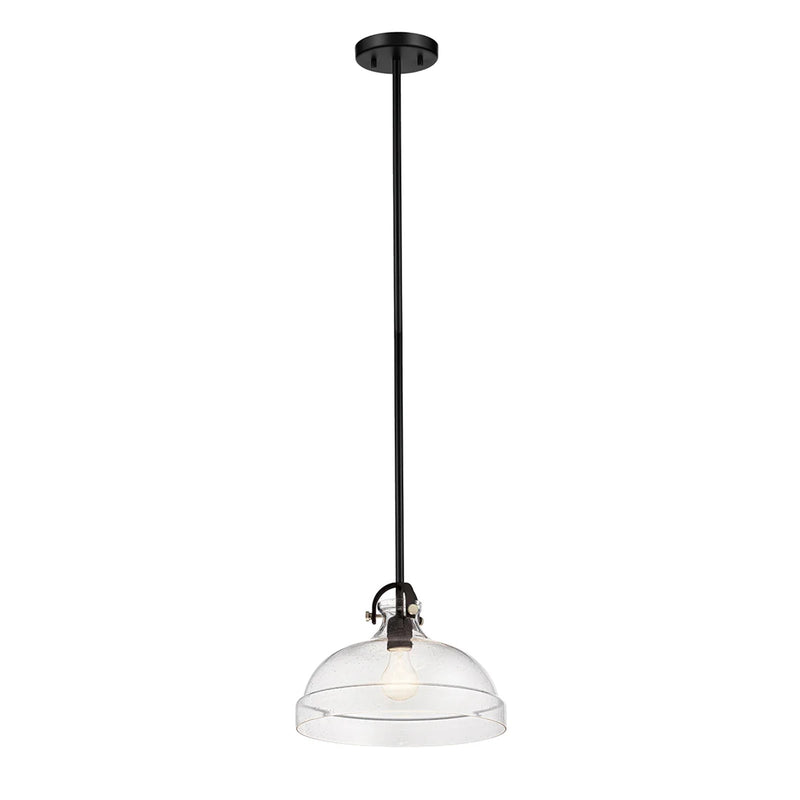 Lucas McKearn Hampton 1 Light Pendant, Graphite/Clear - PD-HAMPTON-P-GR