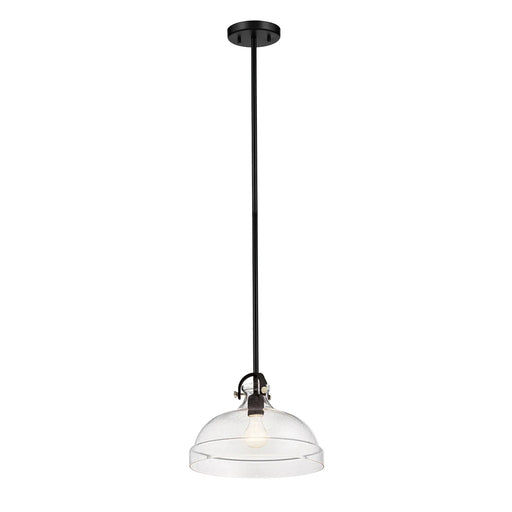 Lucas McKearn Hampton 1 Light Pendant, Graphite/Clear - PD-HAMPTON-P-GR