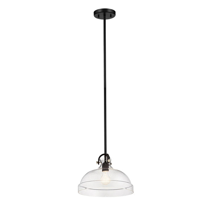 Lucas McKearn Hampton 1 Light Pendant, Graphite/Clear - PD-HAMPTON-P-GR